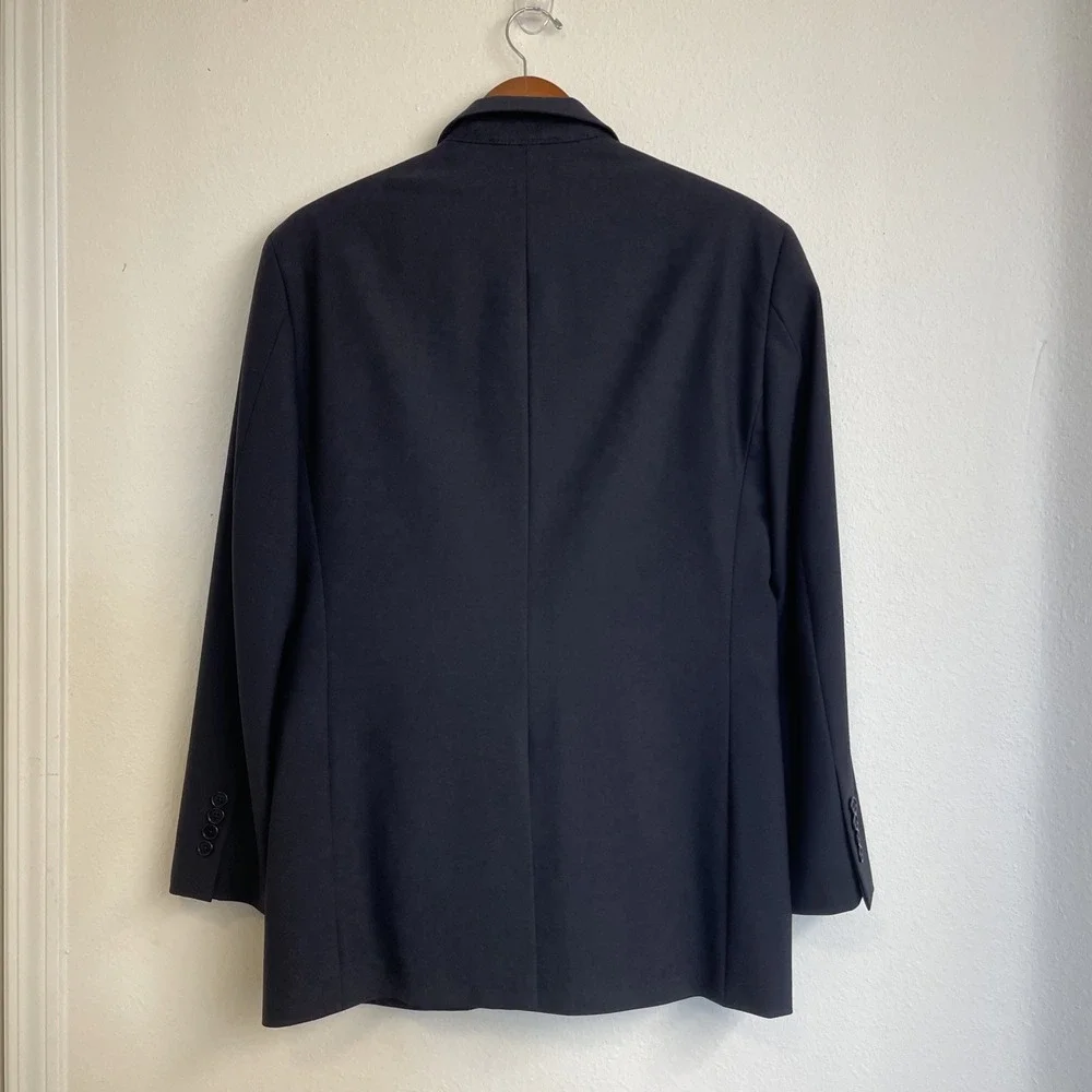 Brooks Brothers 346 Blazers Mens 38R Navy Blue Stretch Wool Blend Preppy Office‎